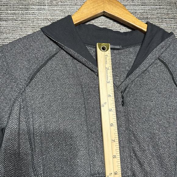 Lululemon Hoodie Womens 10 Gray Herringbone - Picture 3 of 10